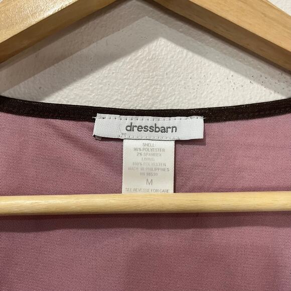 Dressbarn Pink & Brown Y2K Boho Peasant Romantic Top Size M - Picture 6 of 7